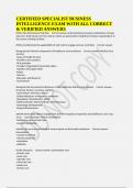 CERTIFIED SPECIALIST BUSINESS INTELLIGENCE EXAM WITH ALL CORRECT & VERIFIED ANSWERS