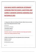ICVA NAVLE NORTH AMERICAN VETERINARY  LICENSING PRACTICE EXAM 1 QUESTIONS AND  CORRECT ANSWERS &lpar;VERIFIED ANSWERS&rpar; PLUS  RATIONALES 2025