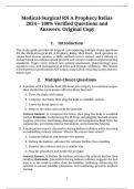 Medical-Surgical RN A Prophecy Relias 2024 &ndash; 100&percnt; Verified Questions and Answers&comma; Original Copy