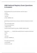 EMR National Registry Exam Questions & Answers