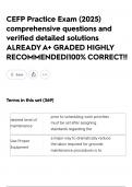 CEFP Practice Exam &lpar;2025&rpar; comprehensive questions and verified detailed solutions ALREADY A&plus; GRADED HIGHLY RECOMMENDED&vert;100&percnt; CORRECT&excl;&excl;