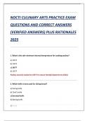 NOCTI CULINARY ARTS PRACTICE EXAM  QUESTIONS AND CORRECT ANSWERS  &lpar;VERIFIED ANSWERS&rpar; PLUS RATIONALES  2025