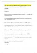 MKT 3401 Final Exam&vert; Questions with Correct Answers &vert;Verified