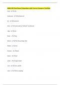 NHM 195 Final Exam&vert; Questions with Correct Answers &vert;Verified