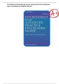 Complete Test Bank For Psychotherapy for the Advanced Practice Psychiatric Nurse 3rd Edition by Kathleen Wheeler 9780826193797 Chapter 1-24&excl; ALREADY RATED A&plus;