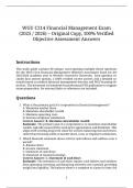 WGU C214 Financial Management Exam &lpar;2025 &sol; 2026&rpar; &ndash; Original Copy&comma; 100&percnt; Verified Objective Assessment Answers