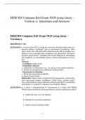 HESI RN Compass Exit Exam NGN 2024&sol;2025 &ndash; Version 2&colon; Questions and Answers for Comprehensive RN Review  &lbrack;4 Sets of NGN Questions&comma; 1-20&comma; 21-40&comma; 41-60&comma; 61-80&rsqb;