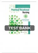 Contemporary Practical&sol;Vocational Nursing 9th Edition By Corinne Kurzen&semi; Anna LaVon Barrett 9781975136215 Author certified Complete test bank &lpar;All Chapters are included&rpar; for users&period;