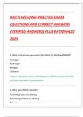 NOCTI WELDING PRACTICE EXAM  QUESTIONS AND CORRECT ANSWERS  &lpar;VERIFIED ANSWERS&rpar; PLUS RATIONALES  2025