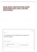 NSAA MOCK CERTIFICATION EXAM QUESTIONS WITH 100&percnt; SOLVED SOLUTIONS&excl;&excl;