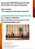 Scheidegger Moduleopdracht Organisatiegedrag -  HBO HR Management 2025 - van ongewenst naar gewenst gedrag - Cultuurscan&comma; Big Five Persooonlijkheidstest - Geslaagd cijfer 8 &plus; oefentoets