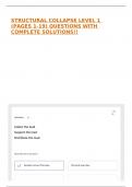 STRUCTURAL COLLAPSE LEVEL 1 &lpar;PAGES 1-19&rpar; QUESTIONS WITH COMPLETE SOLUTIONS&excl;&excl;