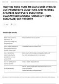 Maryville Patho NURS 611 Exam 2 2025 UPDATE&vert; COMPREHENSIVE QUESTIONS AND VERIFIED ANSWERS &lpar;COMPLETE SOLUTIONS&rpar; GUARANTEED SUCCESS &vert;GRADE A&plus;&excl;&excl; &lpar;100&percnt; ACCURATE&rpar; GET IT RIGHT&excl;&excl;