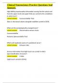 Clinical Neuroscience Practice Questions And Answers&period;docx