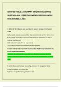 CERTIFIED PUBLIC ACCOUNTANT &lpar;CPA&rpar; PRACTICE EXAM 2 QUESTIONS AND CORRECT ANSWERS &lpar;VERIFIED ANSWERS&rpar;  PLUS RATIONALES 2025