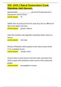 NSC 4319 Clinical Neuroscience Exam Questions And Answers&period;docx