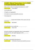 USAHS Clinical Neuroscience CLO 1 PART 1-4 Exam Questions And Answers&period;docx