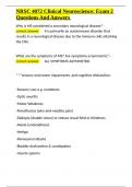 NRSC 4072 Clinical Neuroscience Exam 2 Questions And Answers&period;docx