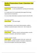 Medical Neuroscience Exam 2 Questions And Answers&period;docx