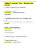  Clinical Neuroscience Exam Package Deal With Complete Solutions 