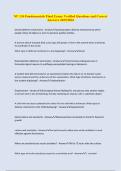 NU 136 Fundamentals Final Exam&colon; Verified Questions and Correct Answers-2025&sol;2026