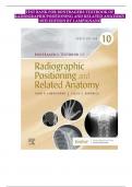 TEST BANK For Lampignano&comma; Bontrager's Textbook of Radiographic Positioning and Related Anatomy 10th Edition Verified Chapters 1 - 20 Complete &vert;&vert;WITH RATIONALES