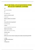 BKAT 9R WEEK 4 EXAM QUESTIONS WITH DETAILED VERIFIED ANSWERS