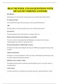 BKAT 9R WEEK 3 EXAM QUESTIONS WITH DETAILED VERIFIED ANSWERS