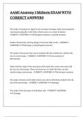 AAMI Anatomy 2 Midterm EXAM WITH CORRECT ANSWERS