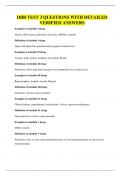 DBB TEST 3 QUESTIONS WITH DETAILED VERIFIED ANSWERS