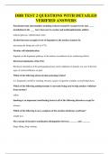 DBB TEST 2 QUESTIONS WITH DETAILED VERIFIED ANSWER