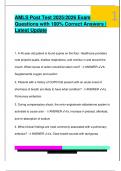  AMLS Post Test 2025&sol;2026 Exam  Questions with 100&percnt; Correct Answers &vert;  Latest Update 