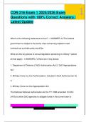 CON 216 Exam 1 2025&sol;2026 Exam  Questions with 100&percnt; Correct Answers &vert;  Latest Update 