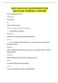 HNF 150 EXAM 9 QUESTIONS WITH DETAILED VERIFIED ANSWERS