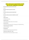 HNF 150 EXAM 5 QUESTIONS WITH DETAILED VERIFIED ANSWERS
