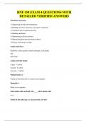 HNF 150 EXAM 4 QUESTIONS WITH DETAILED VERIFIED ANSWERS