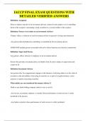 IACCP FINAL EXAM QUESTIONS WITH DETAILED VERIFIED ANSWERS