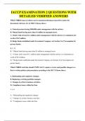 IACCP EXAMINATION 2 QUESTIONS WITH DETAILED VERIFIED ANSWERS