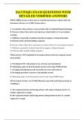 IACCP&lpar;QE&rpar; EXAM QUESTIONS WITH DETAILED VERIFIED ANSWERS
