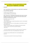 IACCP WEEK 2 EXAM QUESTIONS WITH DETAILED VERIFIED ANSWERS