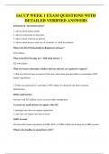 IACCP WEEK 1 EXAM QUESTIONS WITH DETAILED VERIFIED ANSWERS