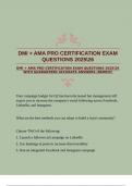 DMI &plus; AMA PRO CERTIFICATION EXAM QUESTIONS 202526 WITH GUARANTEED ACCURATE ANSWERS &vert;NEWEST 