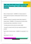 FINC 306 2025&sol;2026 Exam Questions and  Detailed Answers &vert; Get it 100&percnt; Correct  Answers