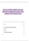  WGU D119 PEDIATRIC PRIMARY CARE EXAM QUESTIONS &vert;GUARANTEED ACCURATE ACTUAL ANSWERS &vert;LATEST VERSION 202526