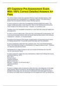 ATI Capstone Pre-Assessment Exam With 100&percnt; Correct Detailed Answers A&plus; Pass