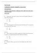 Labor Relations&colon; Striking a Balance 6th Edition Test Bank &vert; John Budd &vert; Complete Exam Questions and Answers