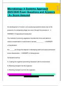 Microbiology A Systems Approach  2025&sol;2026 Exam Questions and Answers  &vert; A&plus; Score Assured 
