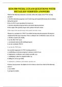 SEM 580 WEEK 2 EXAM QUESTIONS WITH DETAILED VERIFIED ANSWERS