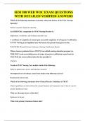 SEM 580 WEB WOC EXAM QUESTIONS WITH DETAILED VERIFIED ANSWERS