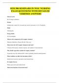 SEM 580 SEMINARS IN WOC NURSING EXAM QUESTIONS WITH DETAILED VERIFIED ANSWERS